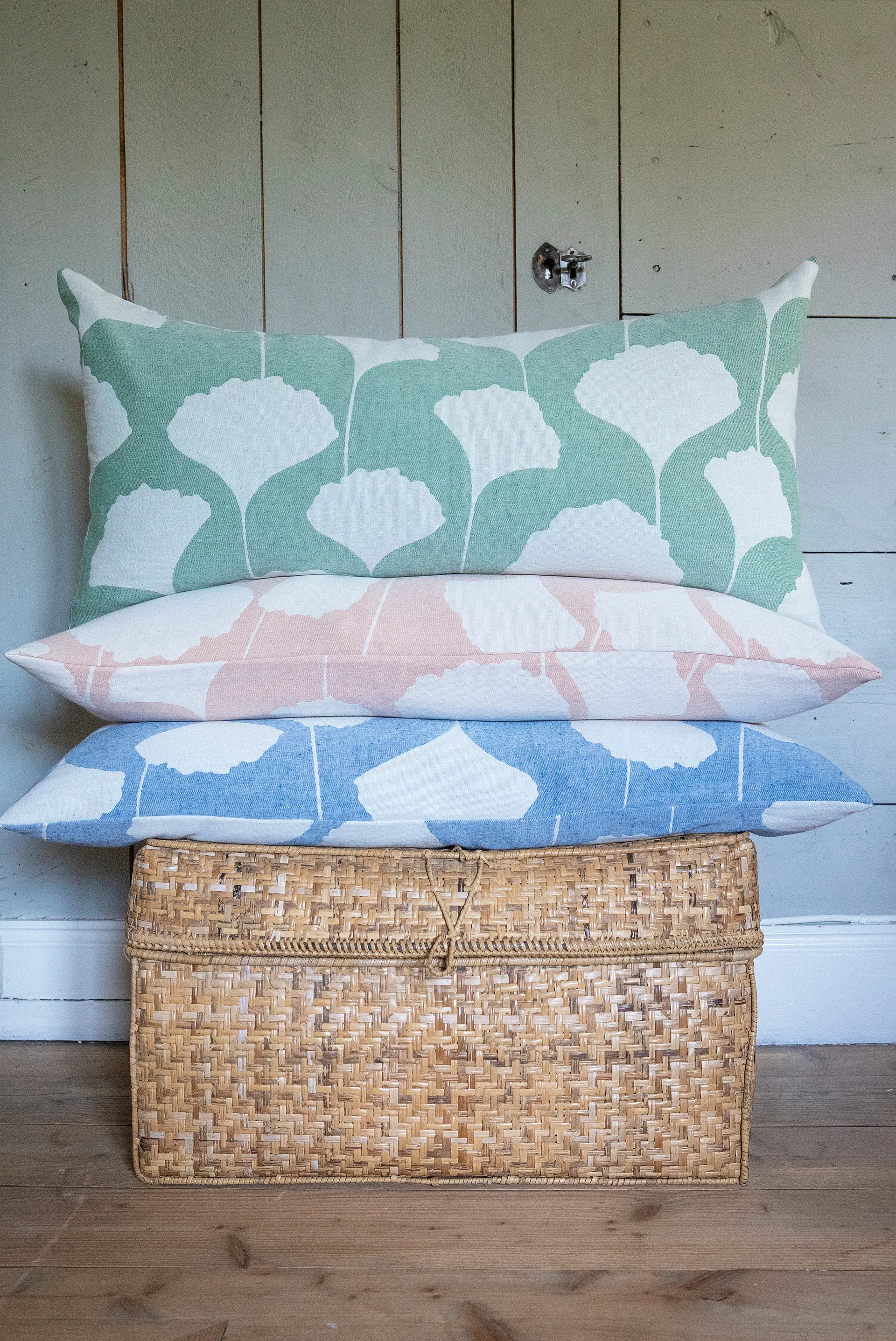 Ginko μαξιλαροθήκη 40x80 cm, Μπλε-λευκό (λουλακί) Brita Sweden