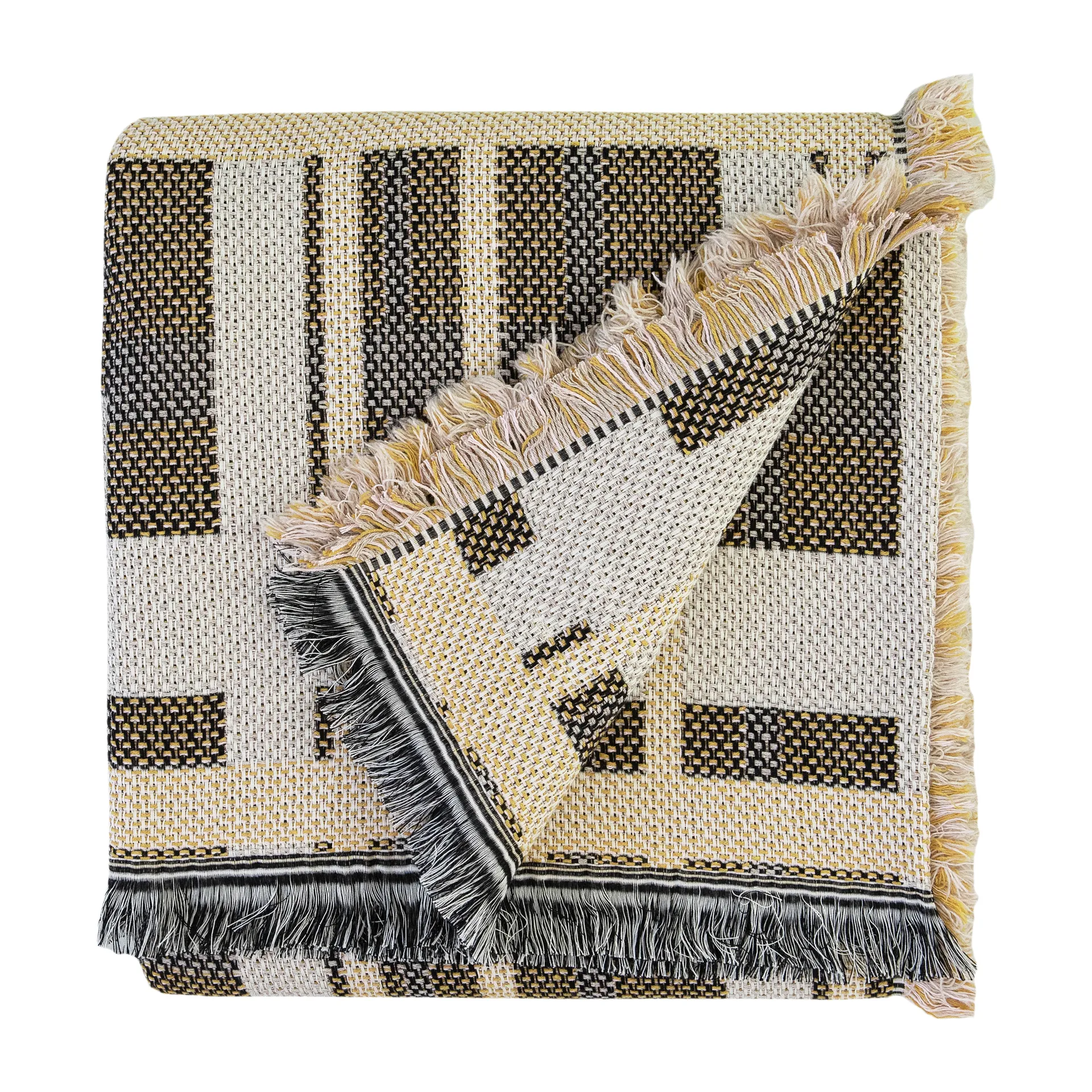 Tradition βαμβακερό ριχτάρι 130x170 cm, Κίτρινο Brita Sweden