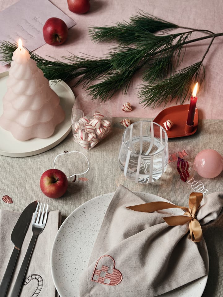 Candy Christmas tree Κρεμαστό φωτιστικό, glass 2 τεμάχια, Σκονισμένο ροζ Broste Copenhagen
