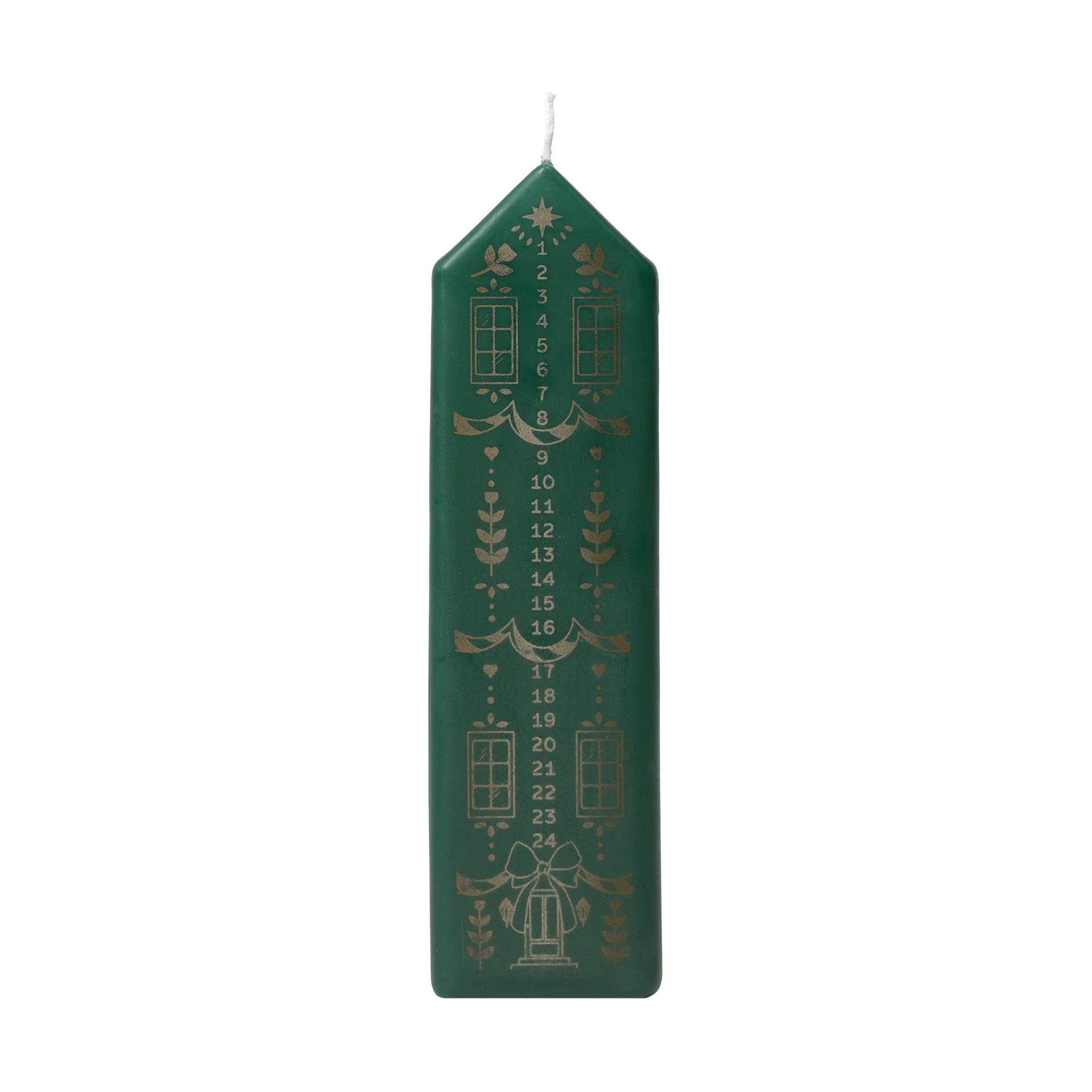 Casa ημερολογιακό κερί, Dark Green-Gold Broste Copenhagen