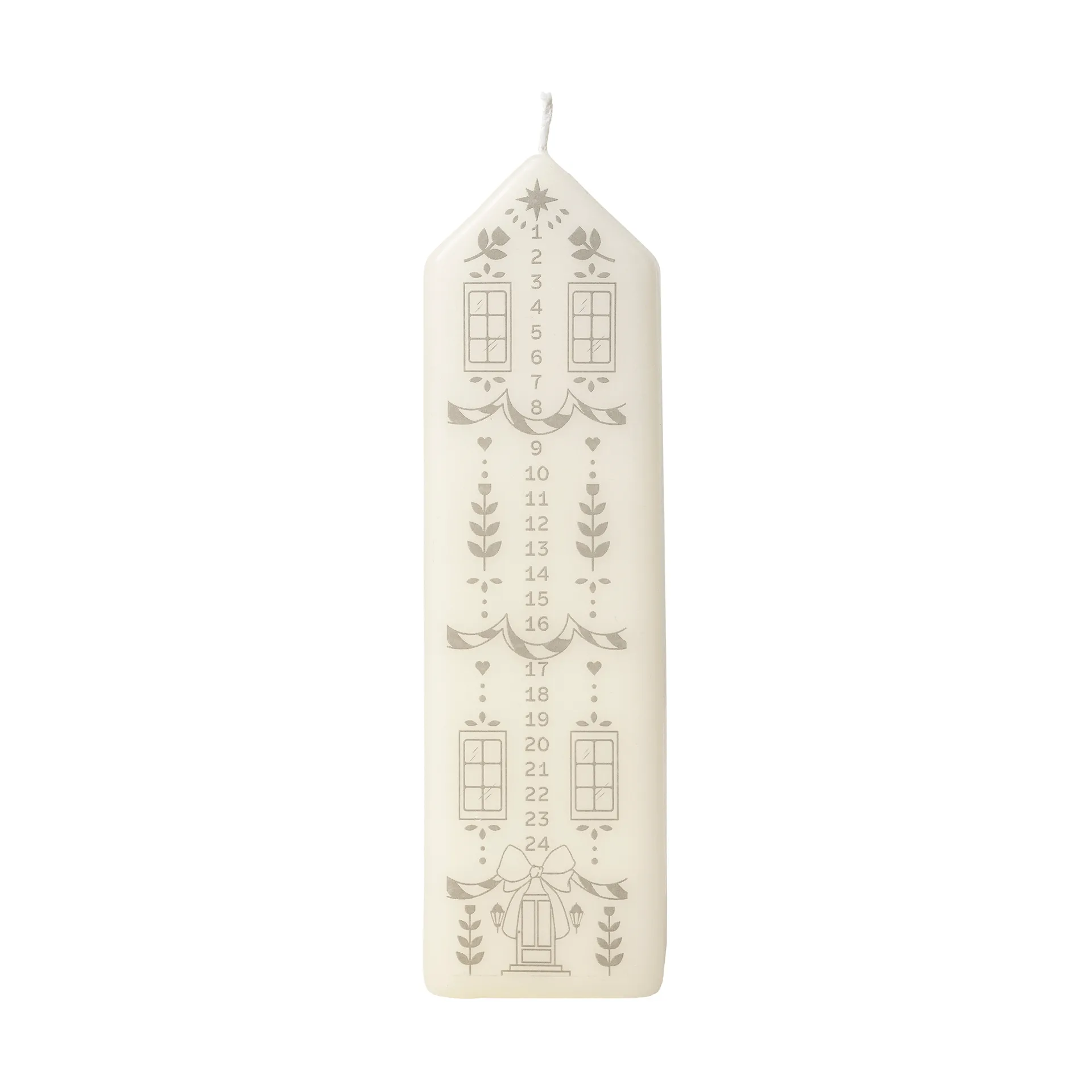 Casa ημερολογιακό κερί, White-Silver Broste Copenhagen