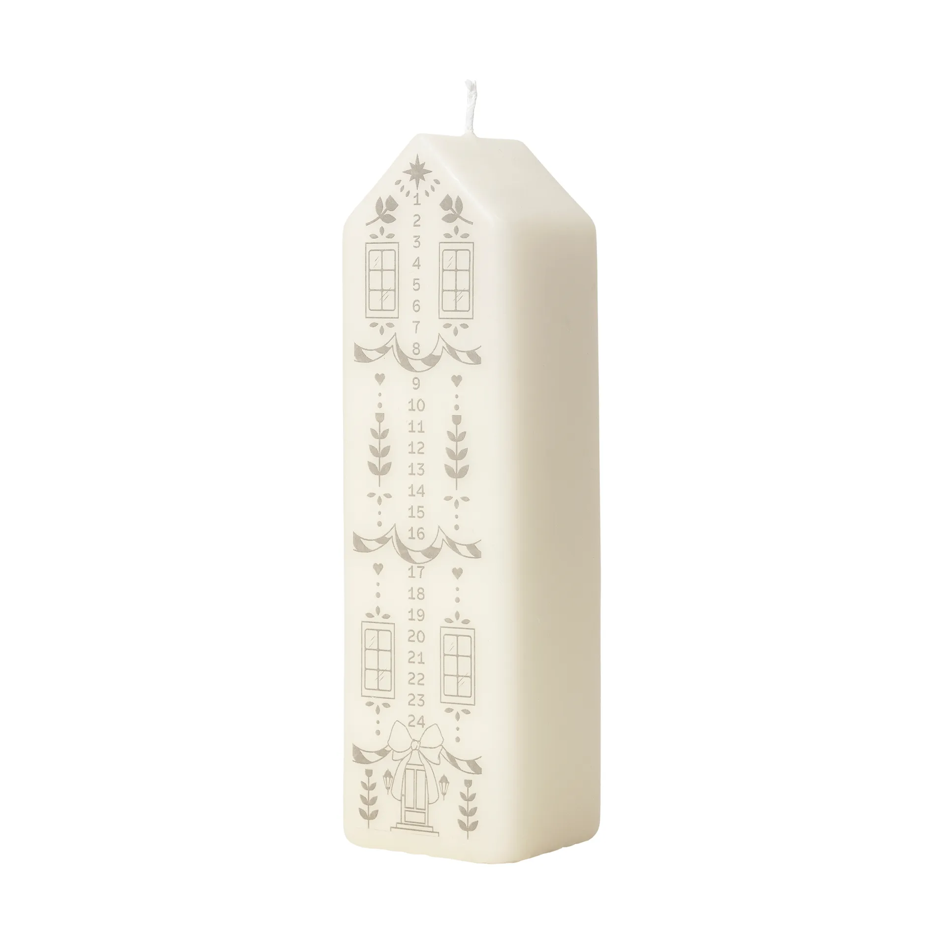 Casa ημερολογιακό κερί, White-Silver Broste Copenhagen