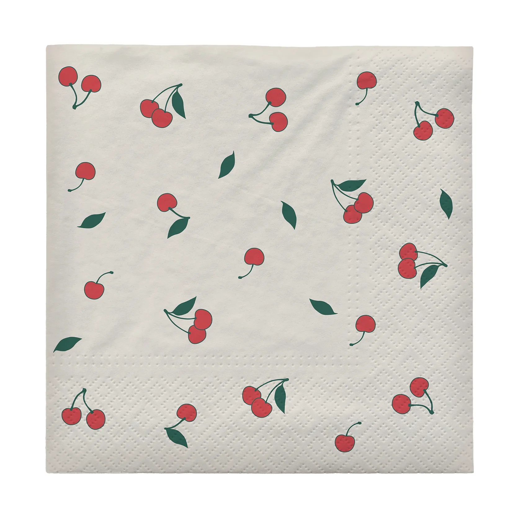 Χαρτοπετσέτες Cherry 33x33 cm 20 τεμάχια, Off white-red Broste Copenhagen