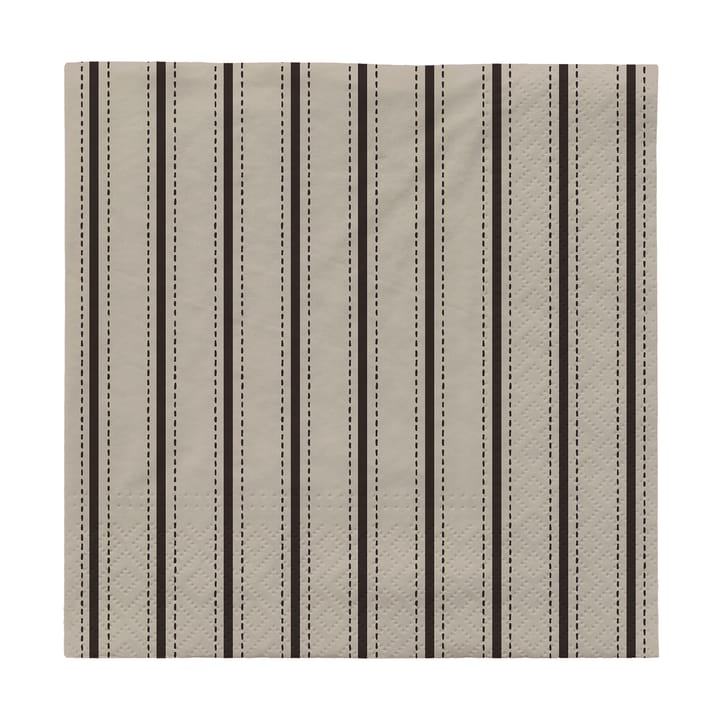Dolly χαρτοπετσέτες 33x33 cm 20-pack - Black-off white - Broste Copenhagen
