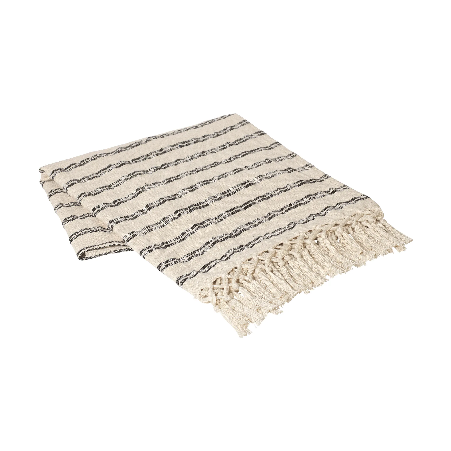 Elly ριχτάρι 130x160 εκ., Black-natural Broste Copenhagen