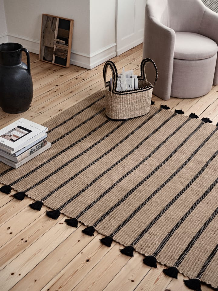Ezra χαλί 70x140 εκ., Natural-black Broste Copenhagen