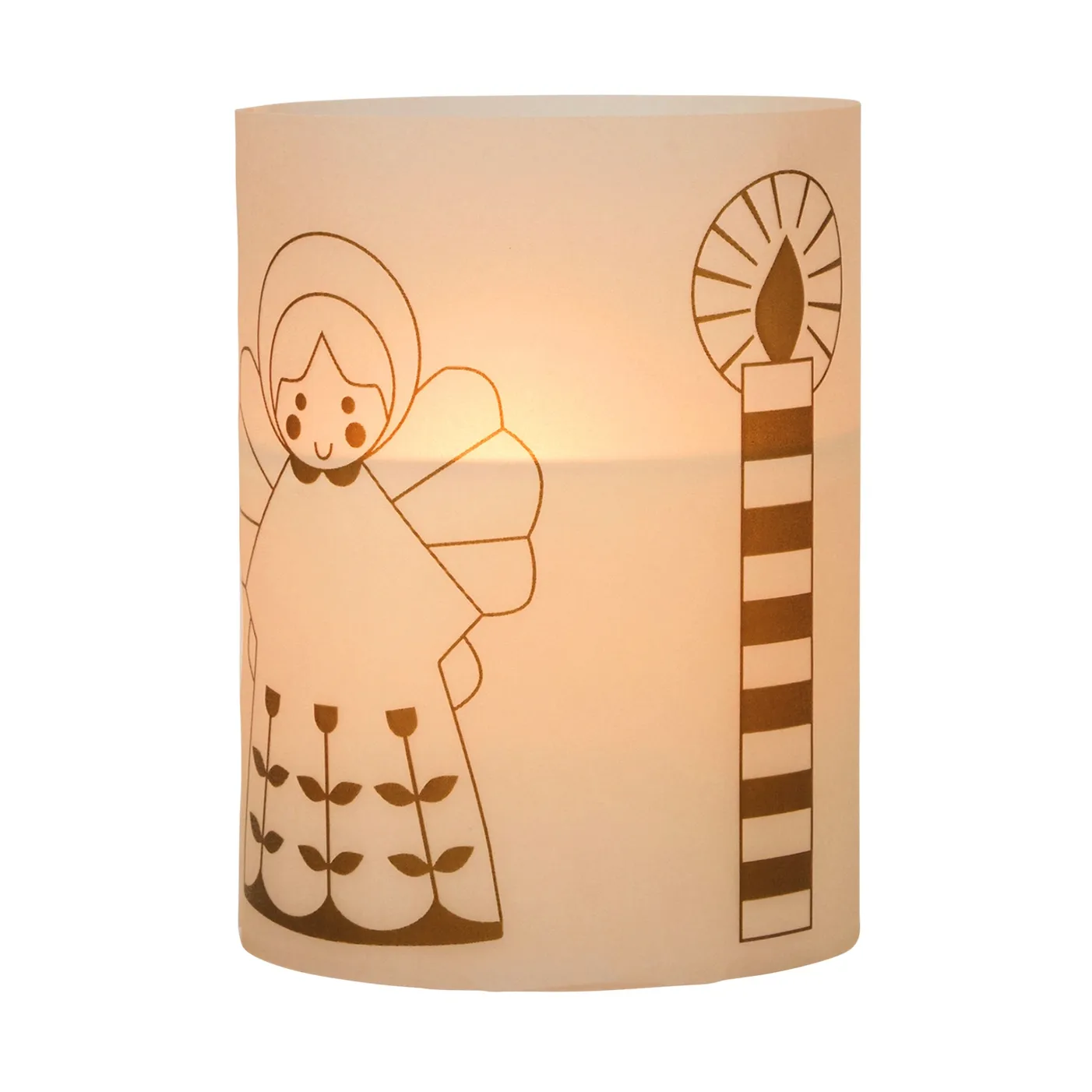 Κερί Fairy Tale 12 cm, Άσπρο-πράσινο Broste Copenhagen