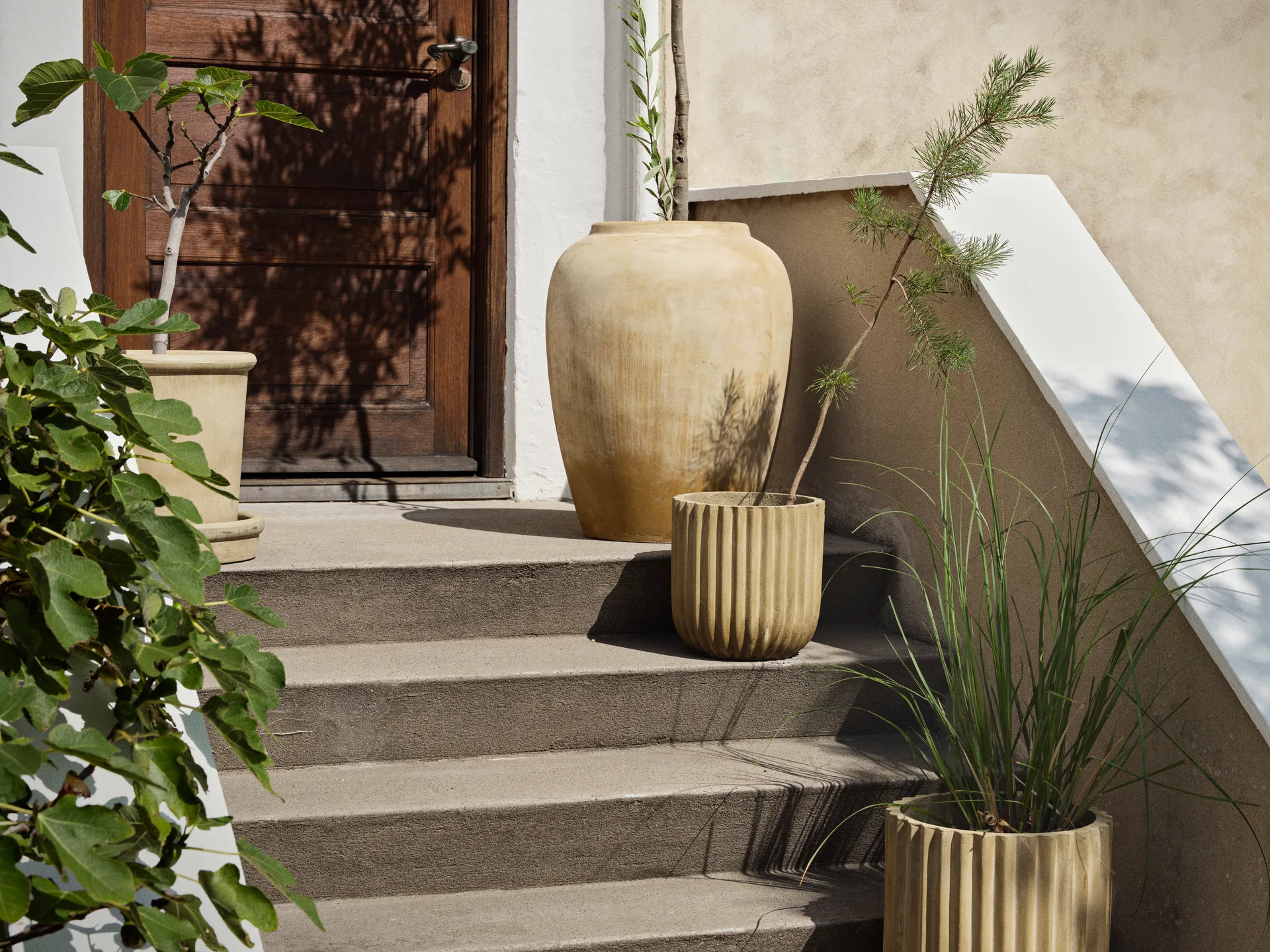 Fiber γλάστρα Συσκευασία 2 τεμαχίων, Antique beige Broste Copenhagen