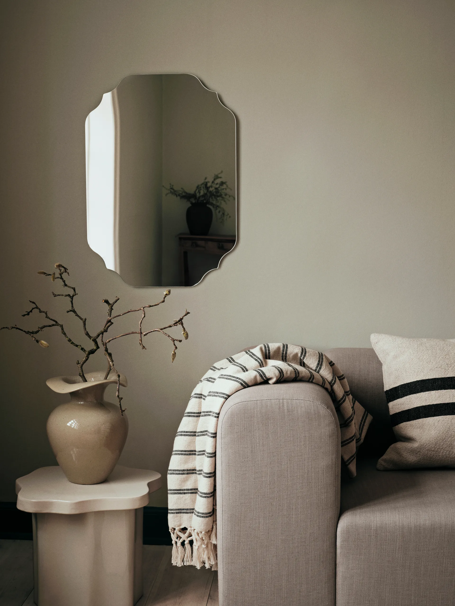 Florentina βάζο M 32 εκ., Μπεζ Broste Copenhagen