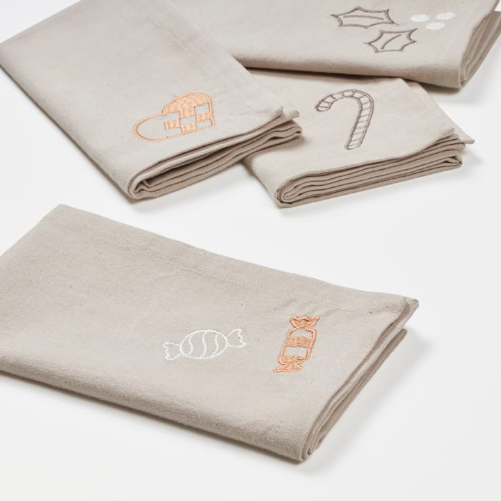 Fryd ύφασμα Πετσέτες κουζίνας 45x45 εκ 4 τεμάχια, Light warm γκρι-μπεζ Broste Copenhagen