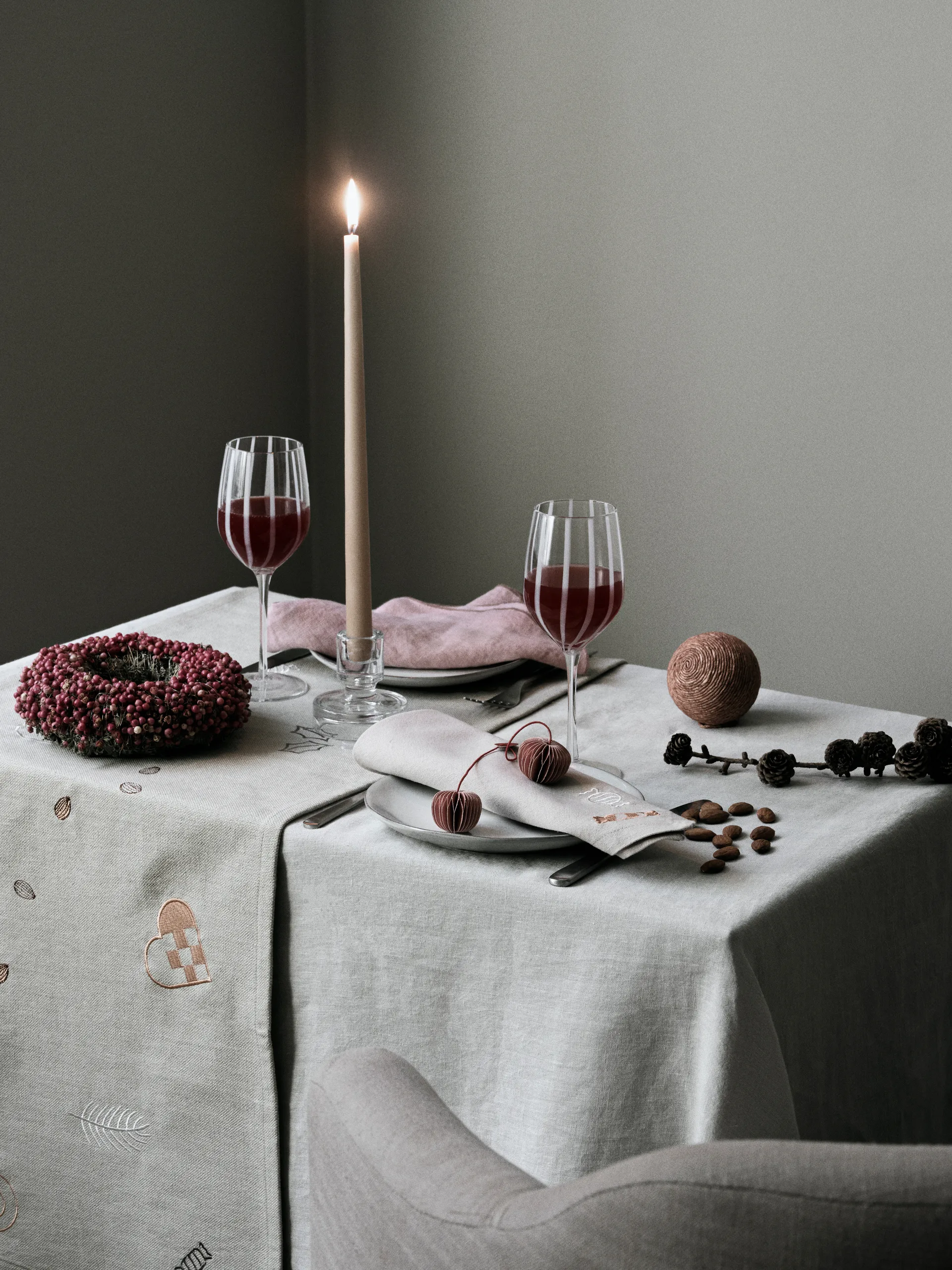 Fryd ύφασμα Πετσέτες κουζίνας 45x45 εκ 4 τεμάχια, Light warm γκρι-μπεζ Broste Copenhagen