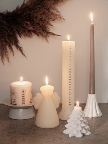 Granny Christmas tree κερί Ø9x10 εκ. - Pure White - Broste Copenhagen