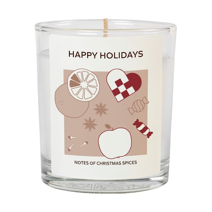 Happy Holidays αρωματικό κερί 32 ώρες - White - Broste Copenhagen