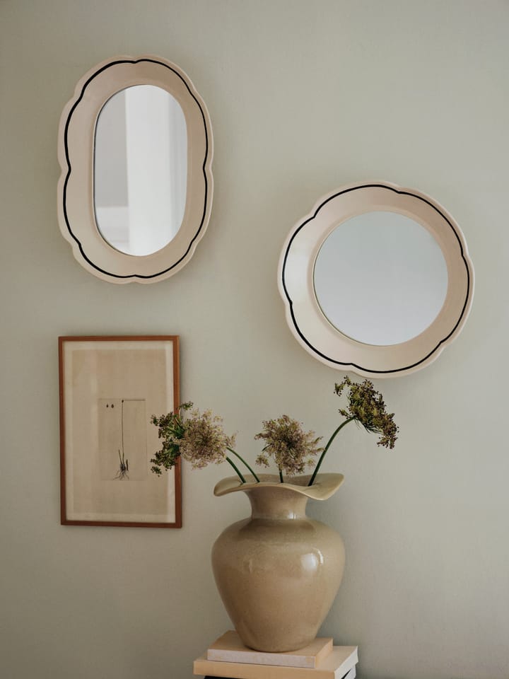 Hilma καθρέφτης 30x45 εκ., Off white-black Broste Copenhagen