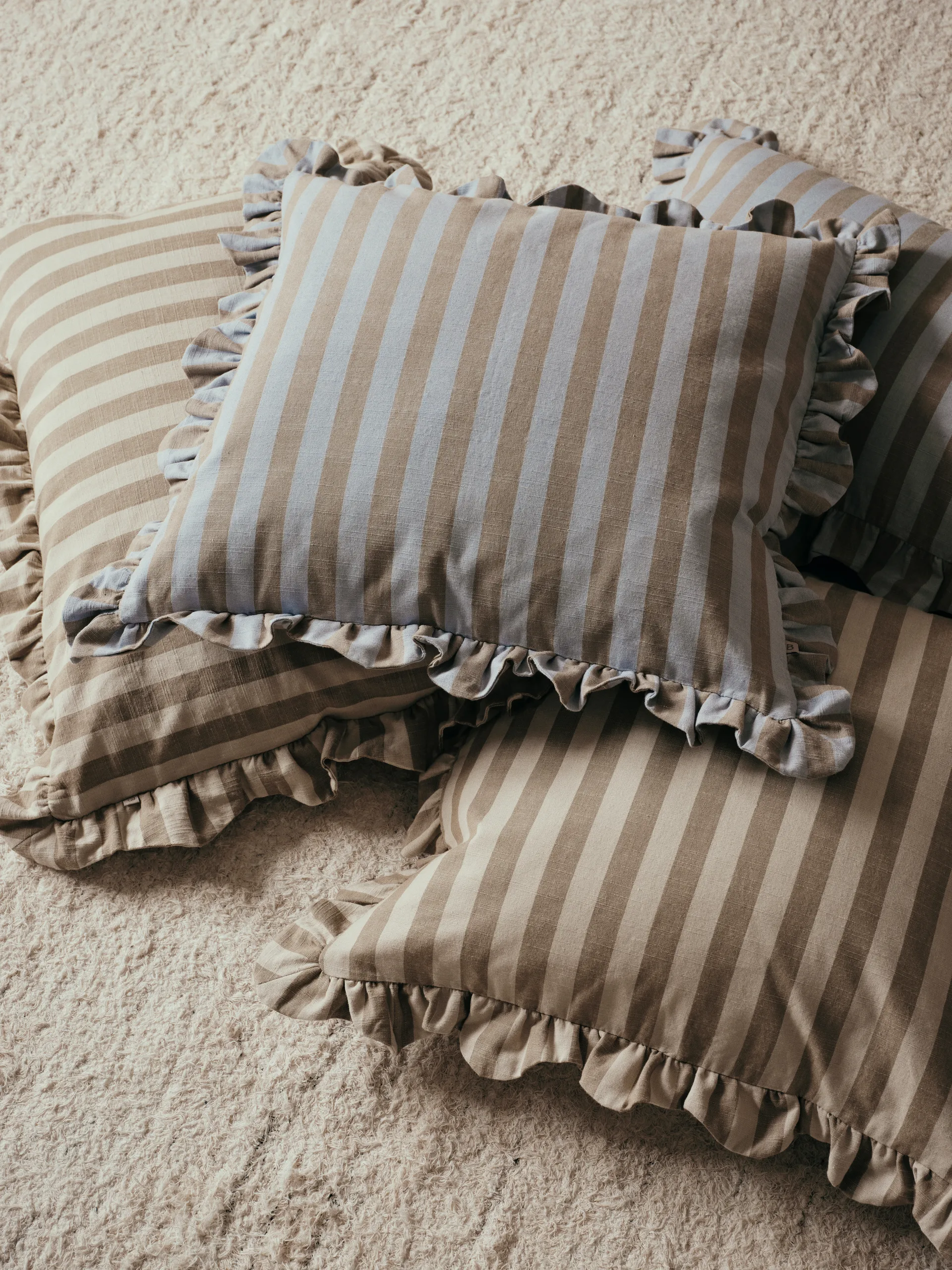 Ina μαξιλαροθήκη, Brown kelp-castle beige, 50x50 cm Broste Copenhagen