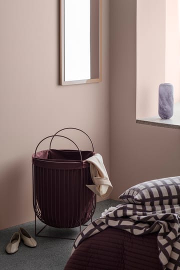 Isa βαμβακερό ριχτάρι 130x180 cm - Διεφθαρμένη σοκολάτα-μοβ - Broste Copenhagen