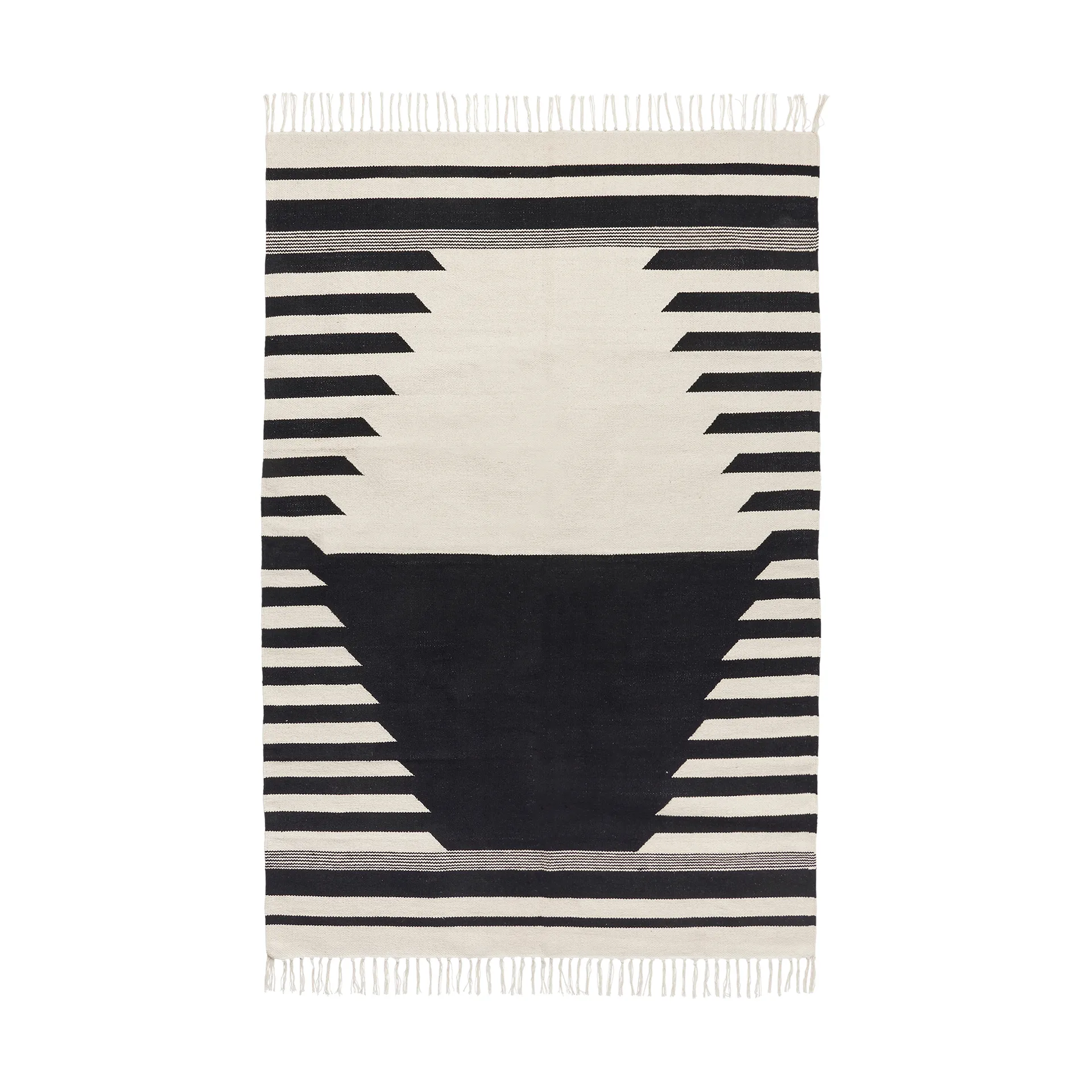 Χαλί Iselin 140x200 cm, Black-off white Broste Copenhagen