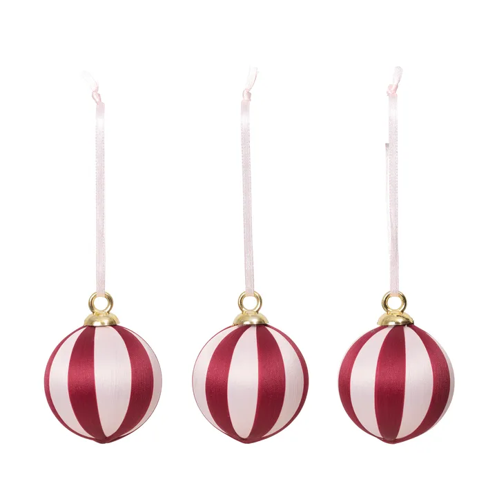 Joy χριστουγεννιάτικη μπάλα - Deep Red-Soft Pink - Broste Copenhagen