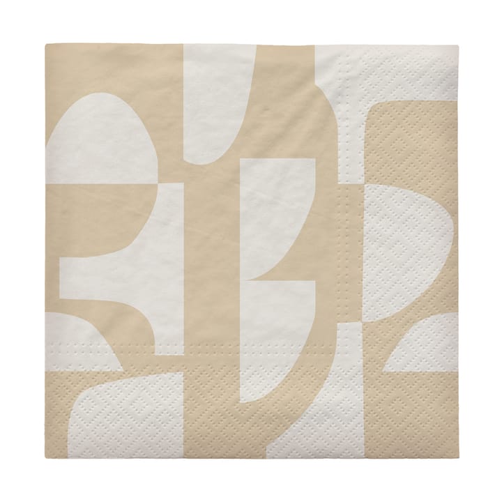 Χαρτοπετσέτα Lara 33x33 cm 20 τεμάχια - Black-off white - Broste Copenhagen