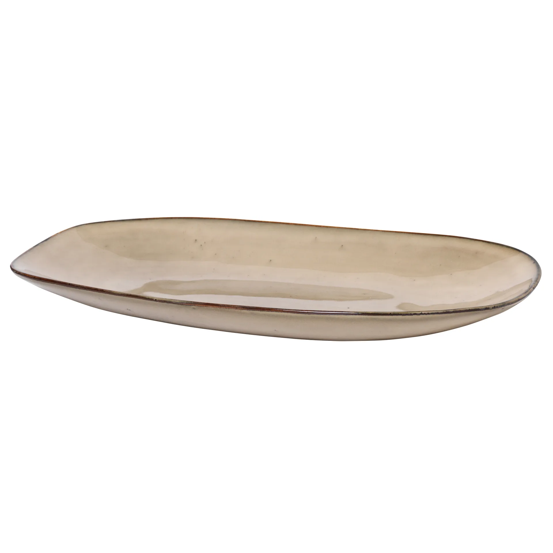 Larni πιάτο 19x32,5 cm, μπεζ Broste Copenhagen