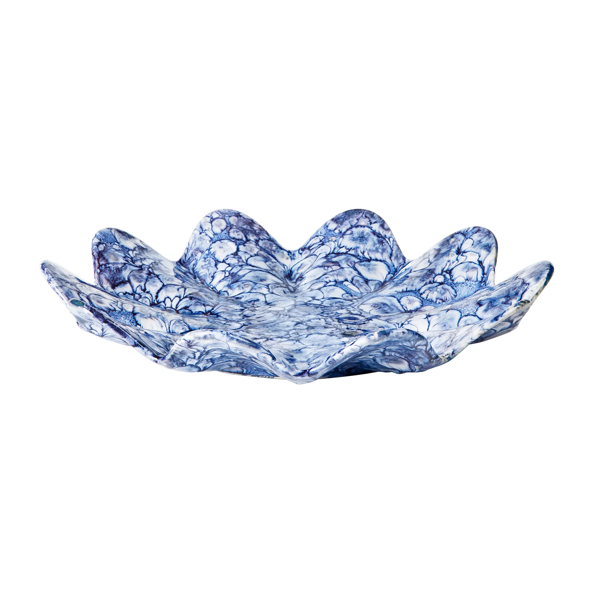 Lilja decorative πιατάκι Ø38 εκ, Intense blue-white Broste Copenhagen