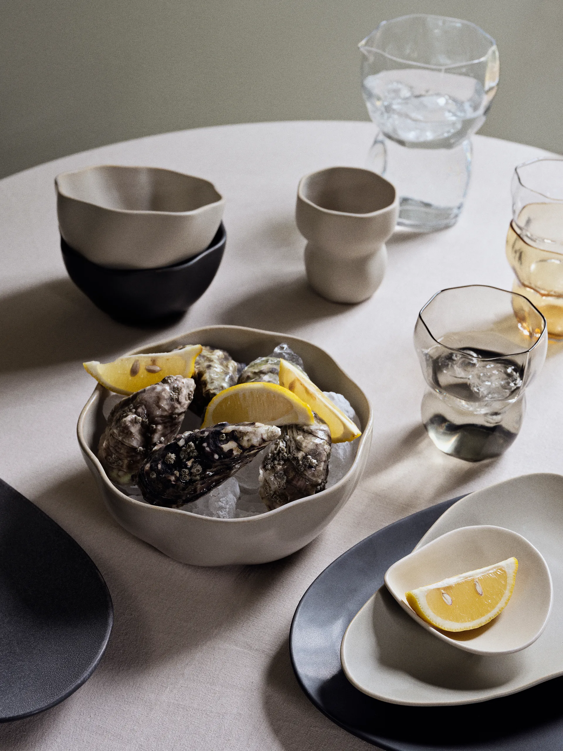 Limfjord μικρό πιάτο 10x10 cm, απαλό μπεζ Broste Copenhagen