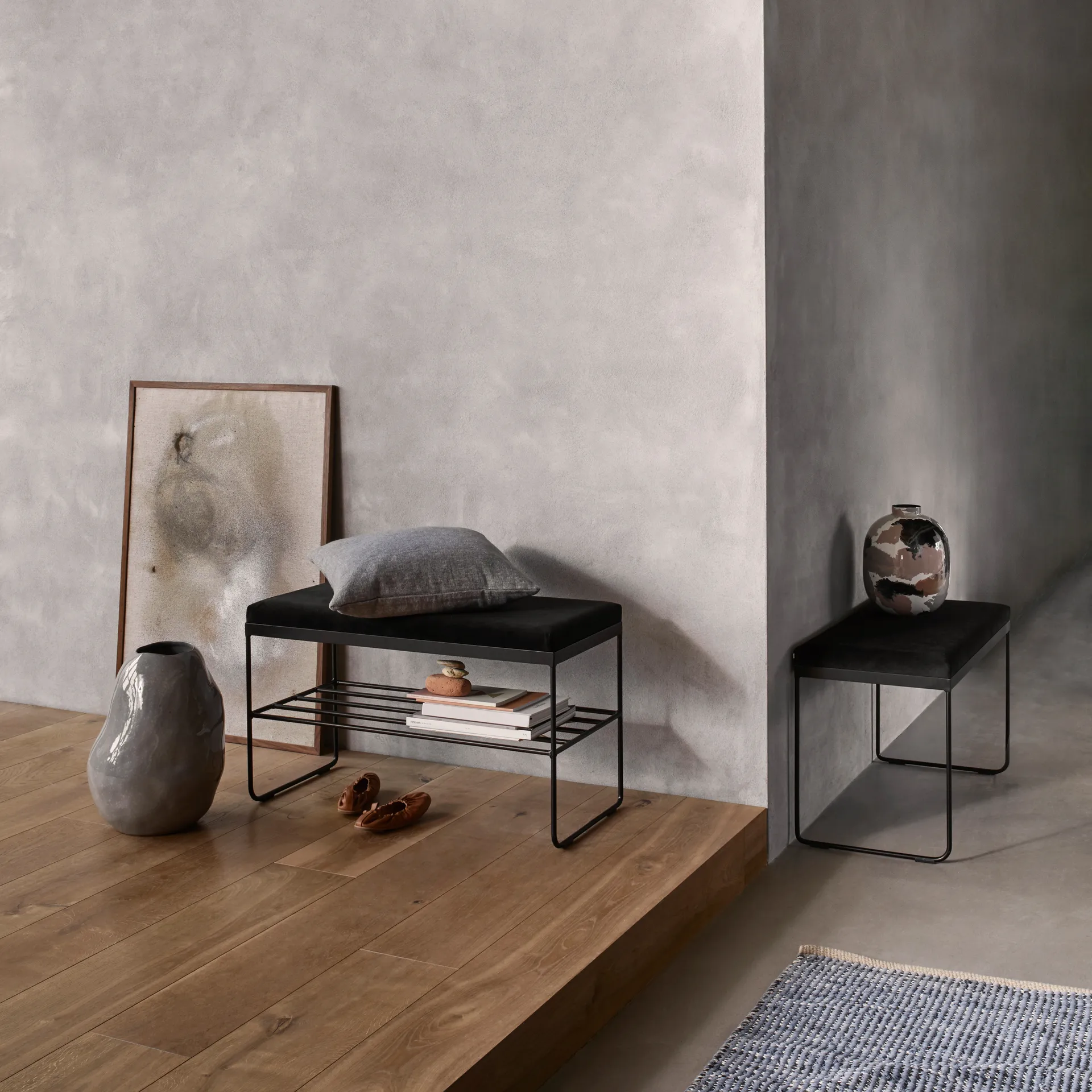 Magda βαμβακερό χαλί 70x140 cm, μπλε του πυριτόλιθου Broste Copenhagen