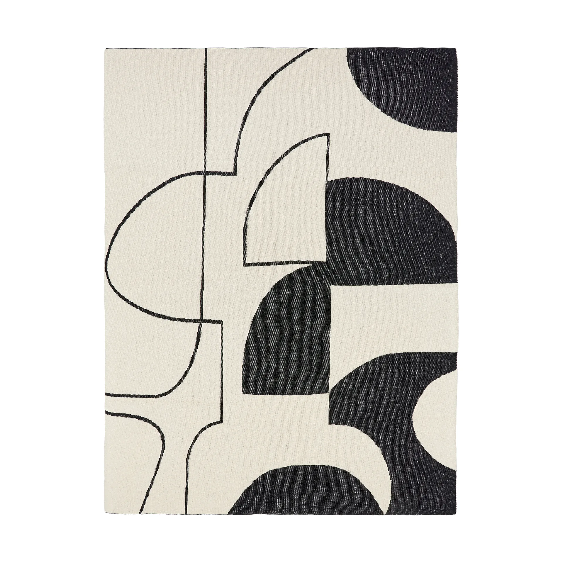 Maren κουβέρτα 130x180 εκ., Black-off white Broste Copenhagen