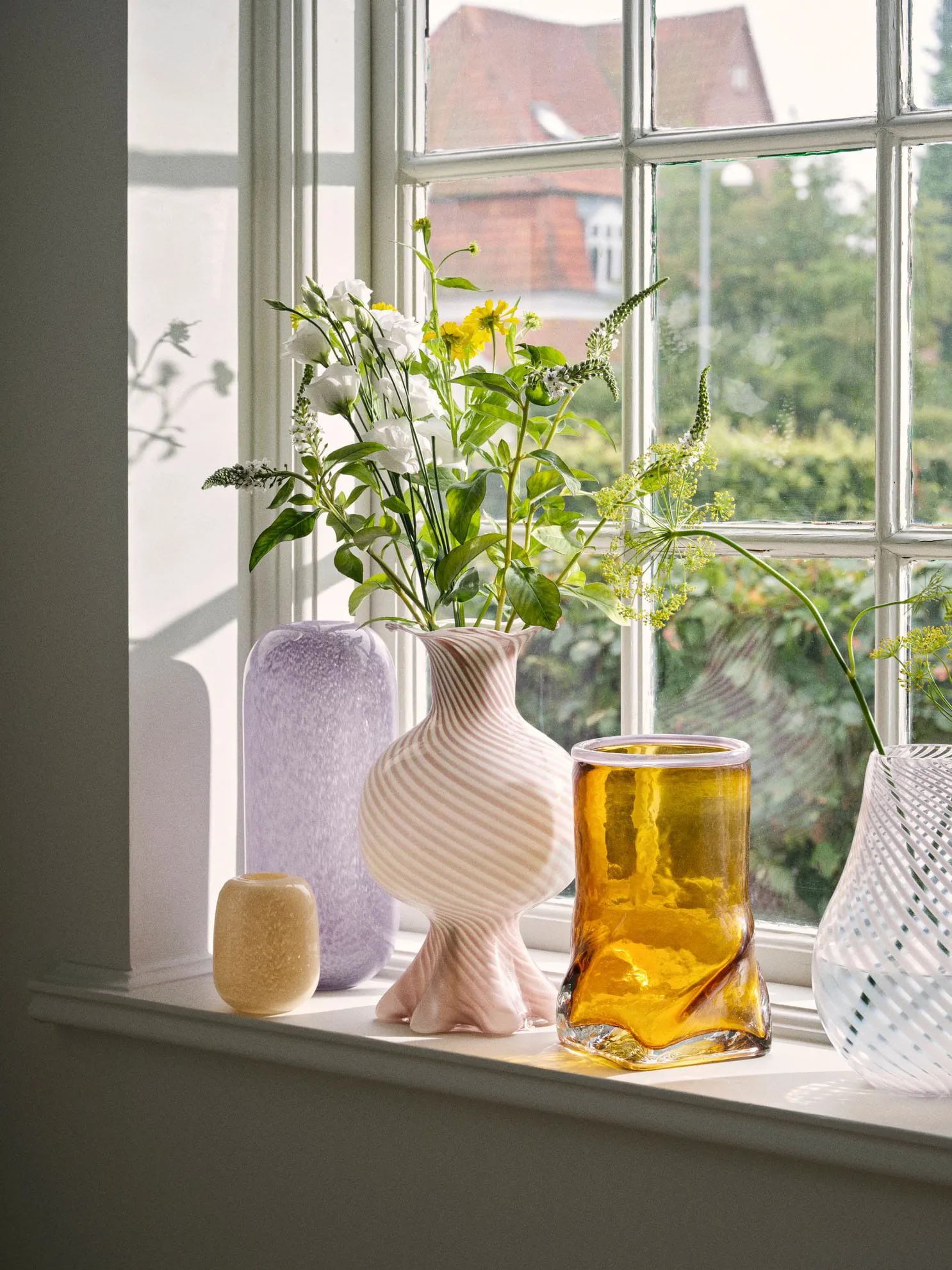 Mella βάζο 30 εκ, Fairy pink-off white Broste Copenhagen