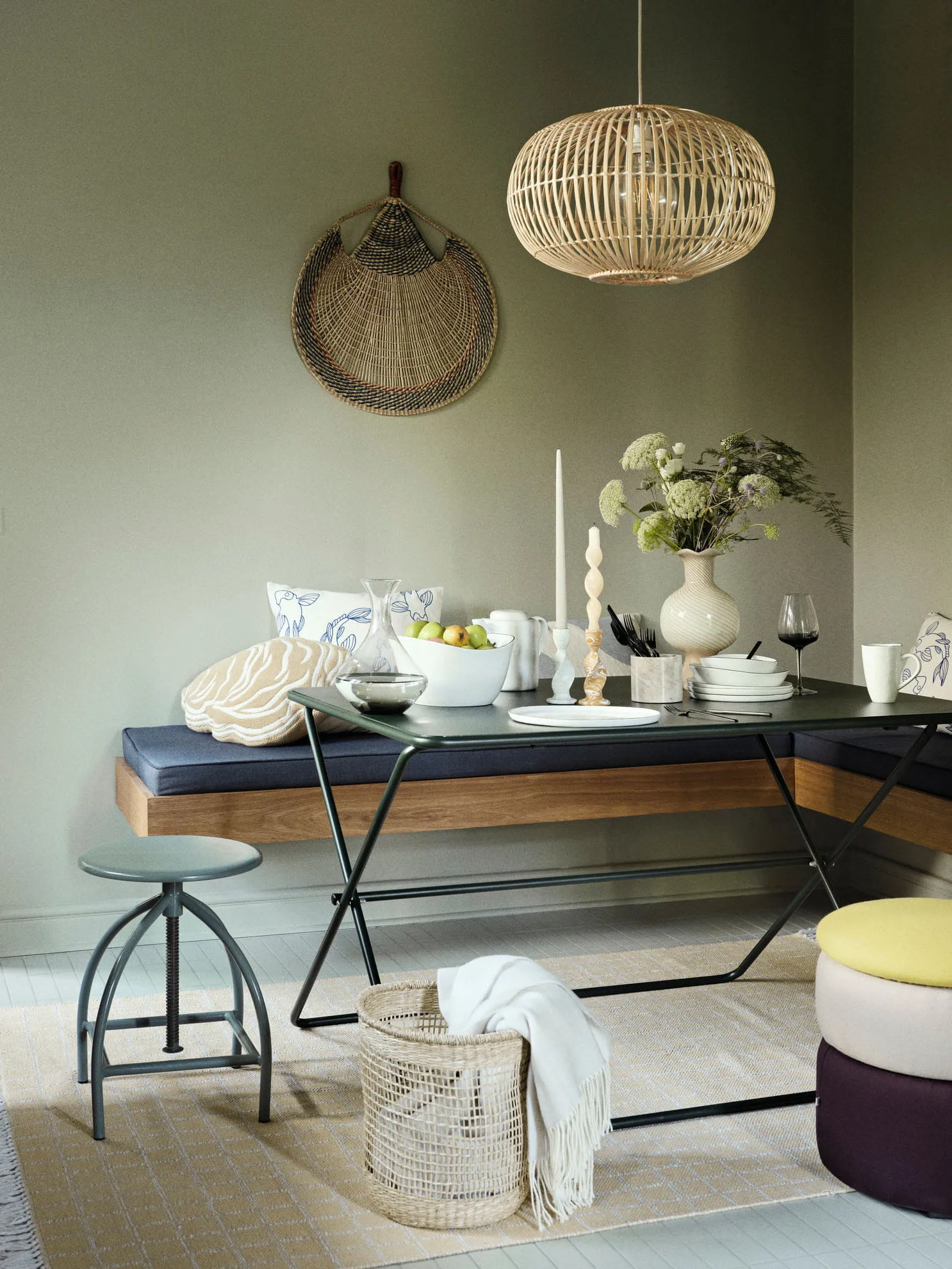 Mella βάζο 30 εκ, Taupe Sand-Off white Broste Copenhagen