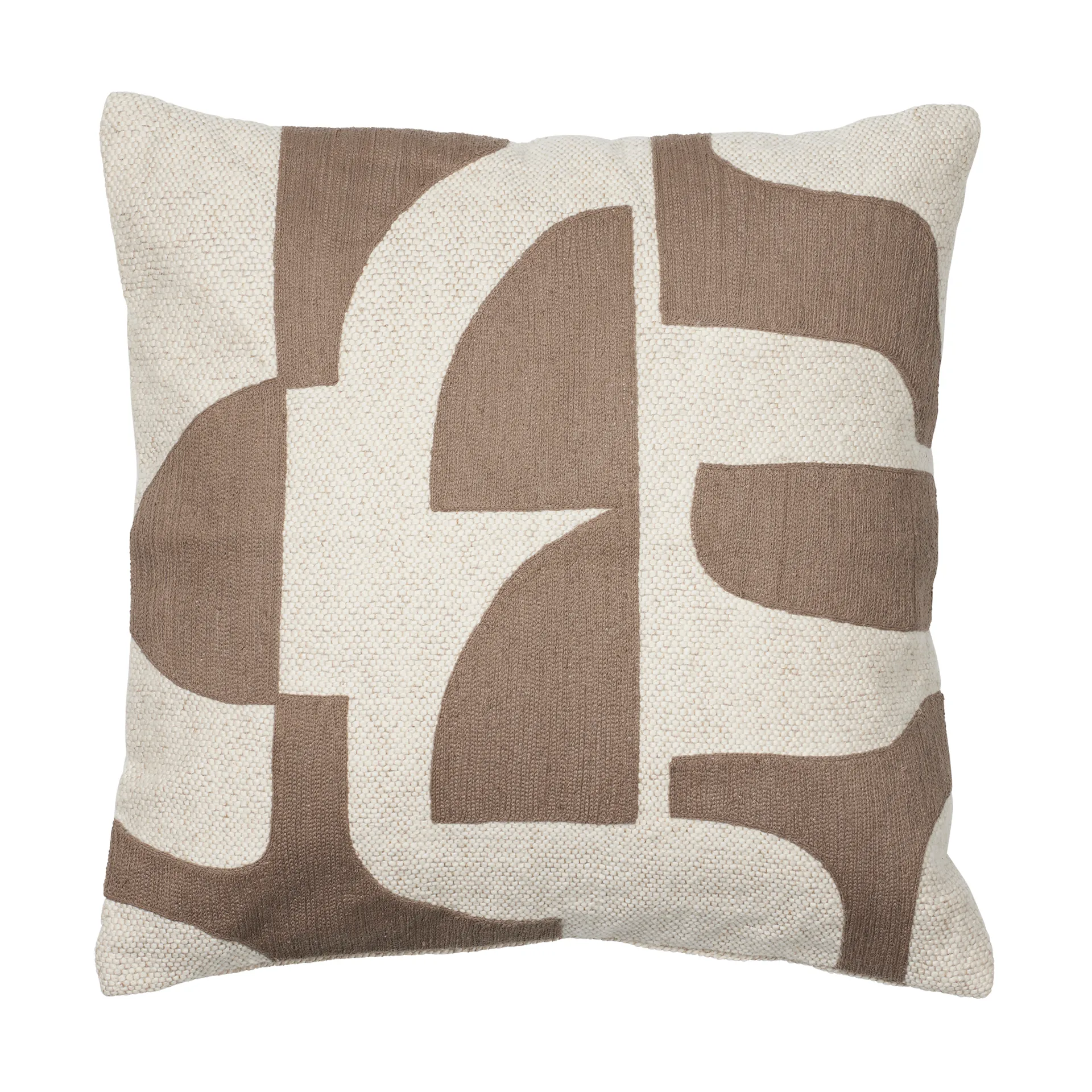 Mundo μαξιλαροθήκη 50x50 εκ., Kangaroo brown-off white Broste Copenhagen