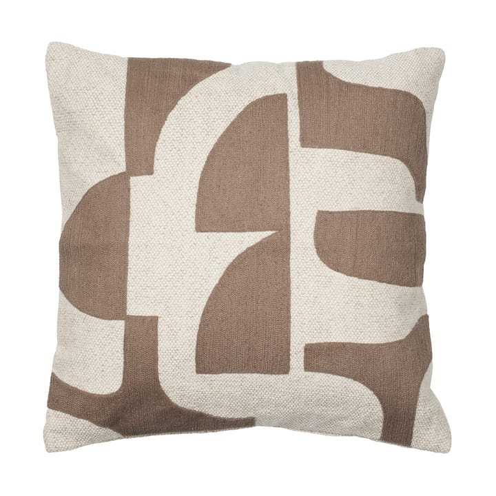 Mundo μαξιλαροθήκη 50x50 εκ., Kangaroo brown-off white Broste Copenhagen