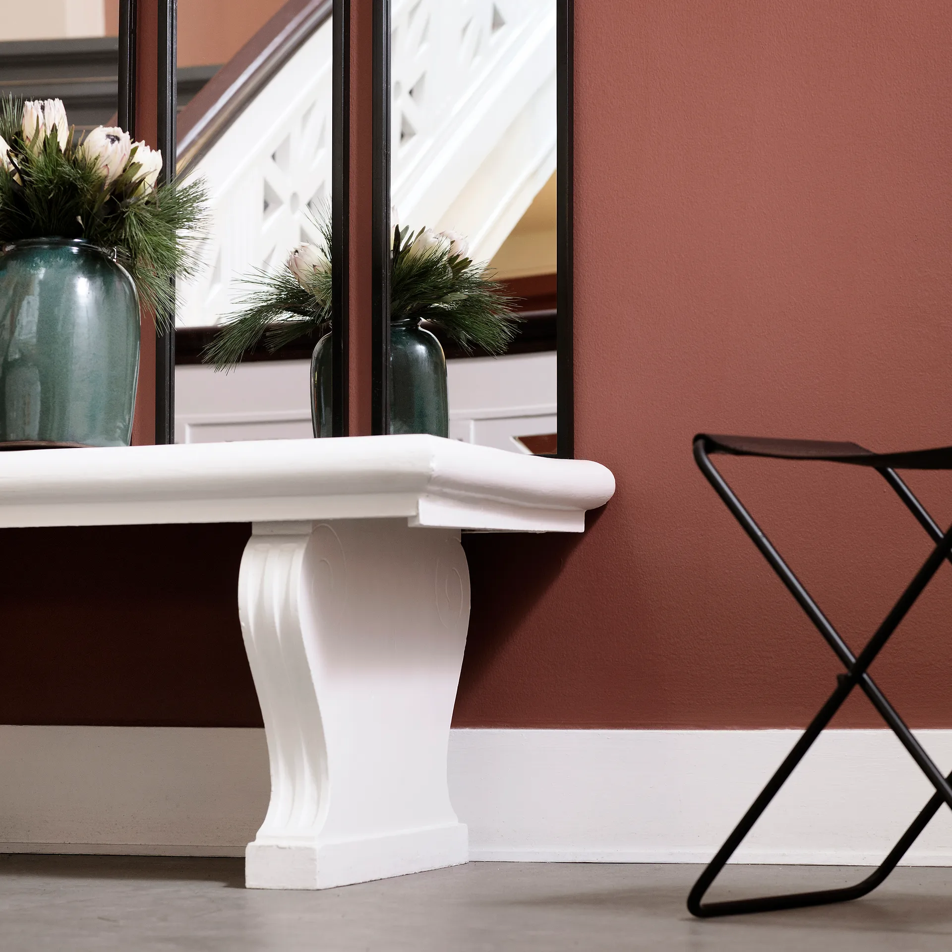 Nola δερμάτινο σκαμπό, Μαύρο, 45 cm Broste Copenhagen