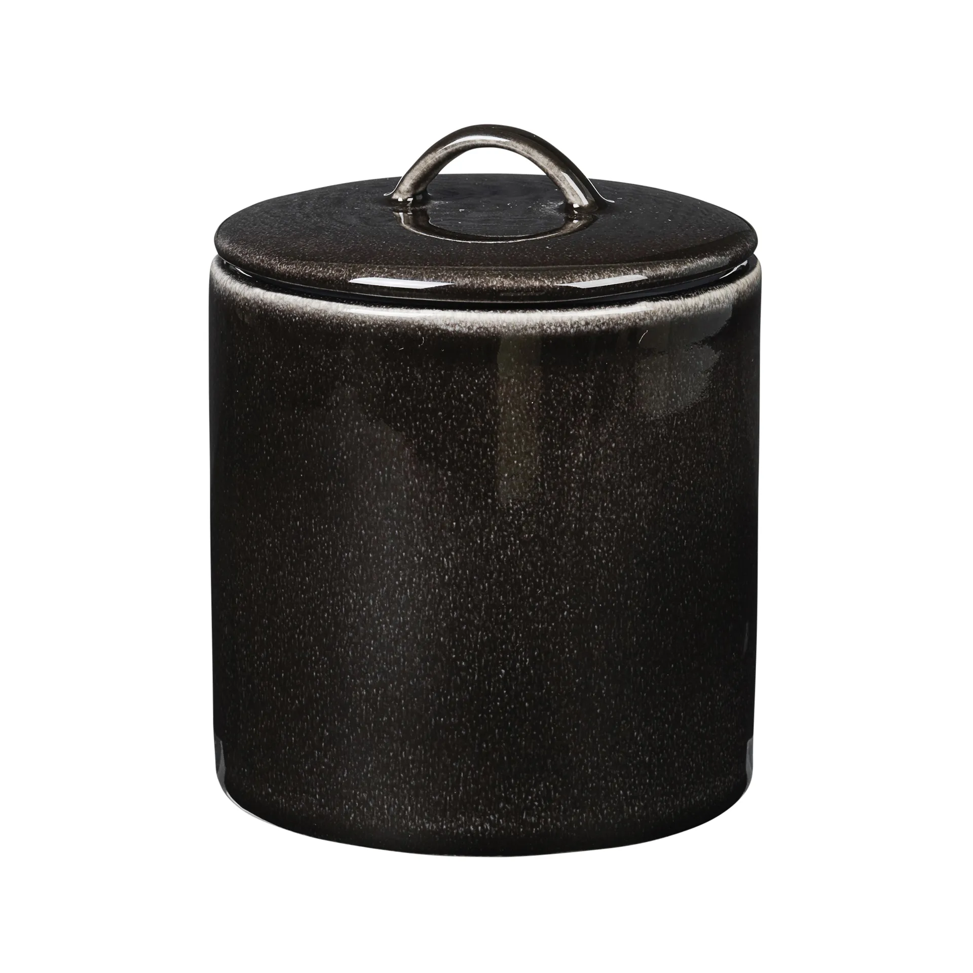 Nordic Coal βάζο με καπάκι, 12 cm Broste Copenhagen