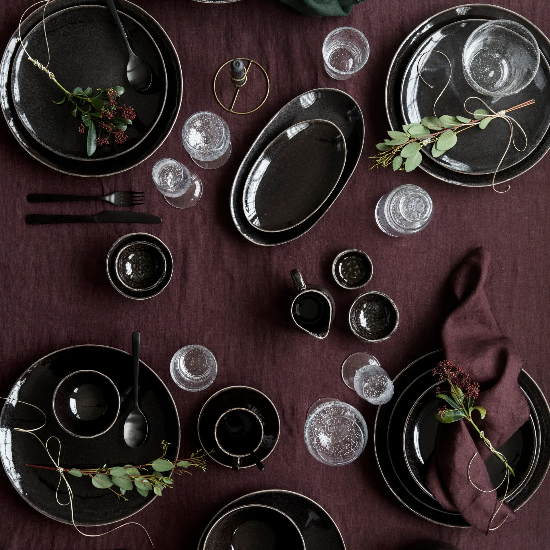 Nordic Coal πιάτο, Ø 15 cm Broste Copenhagen