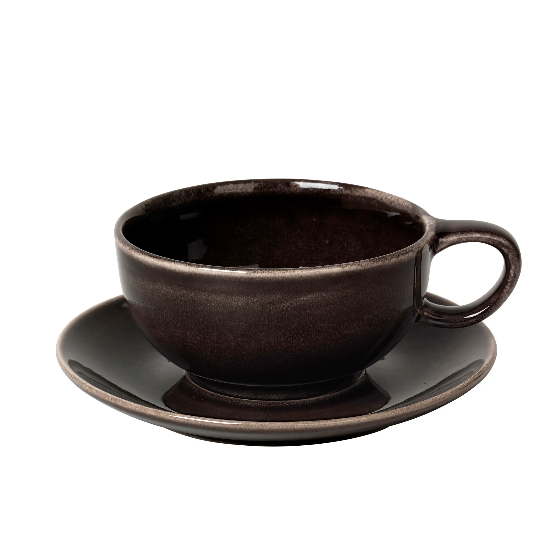 Nordic Coal φλιτζάνι + πιατάκι τσαγιού, 5,8 cm Broste Copenhagen