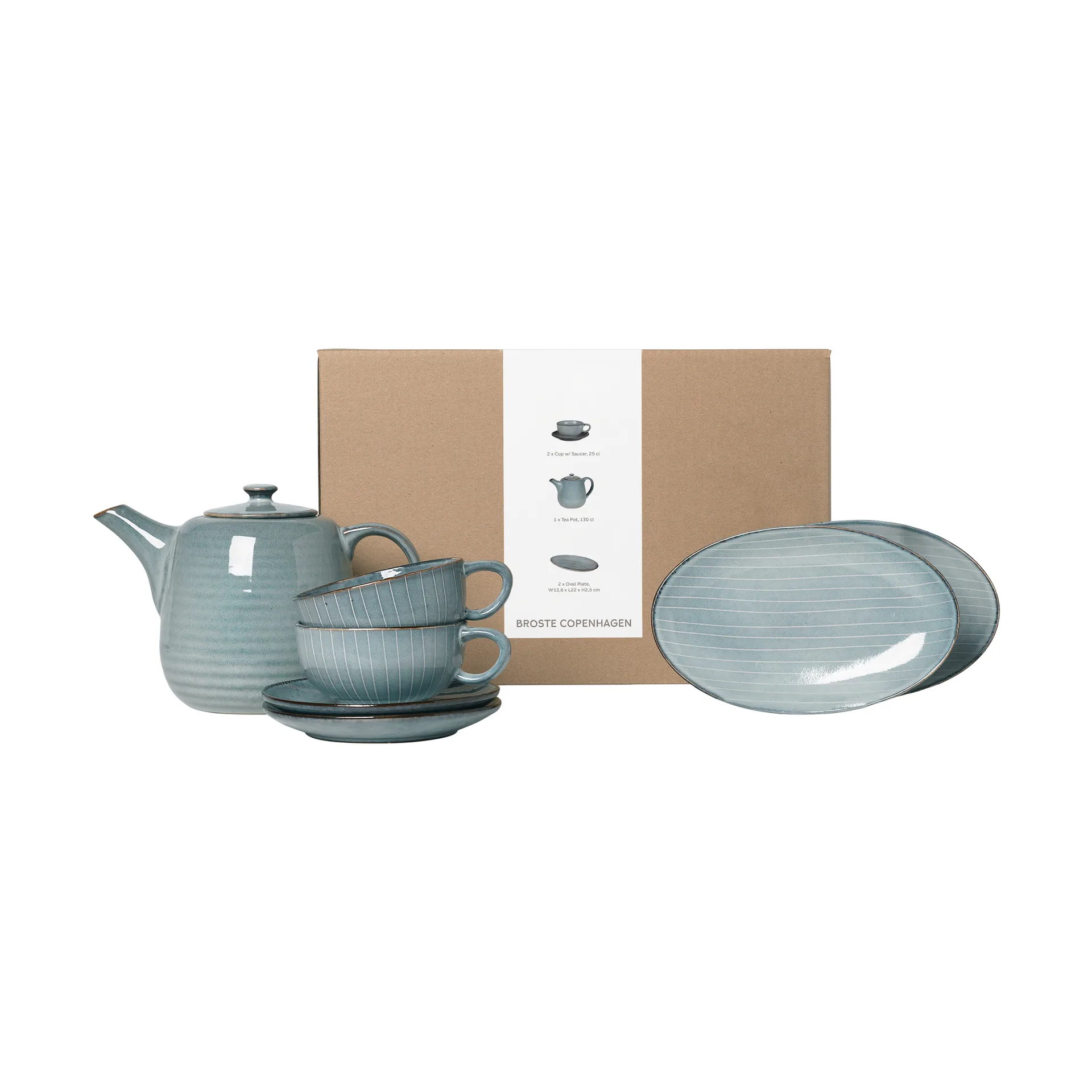 Σερβίτσιο τσαγιού Nordic Sea για δύο, 5 κομμάτια Broste Copenhagen