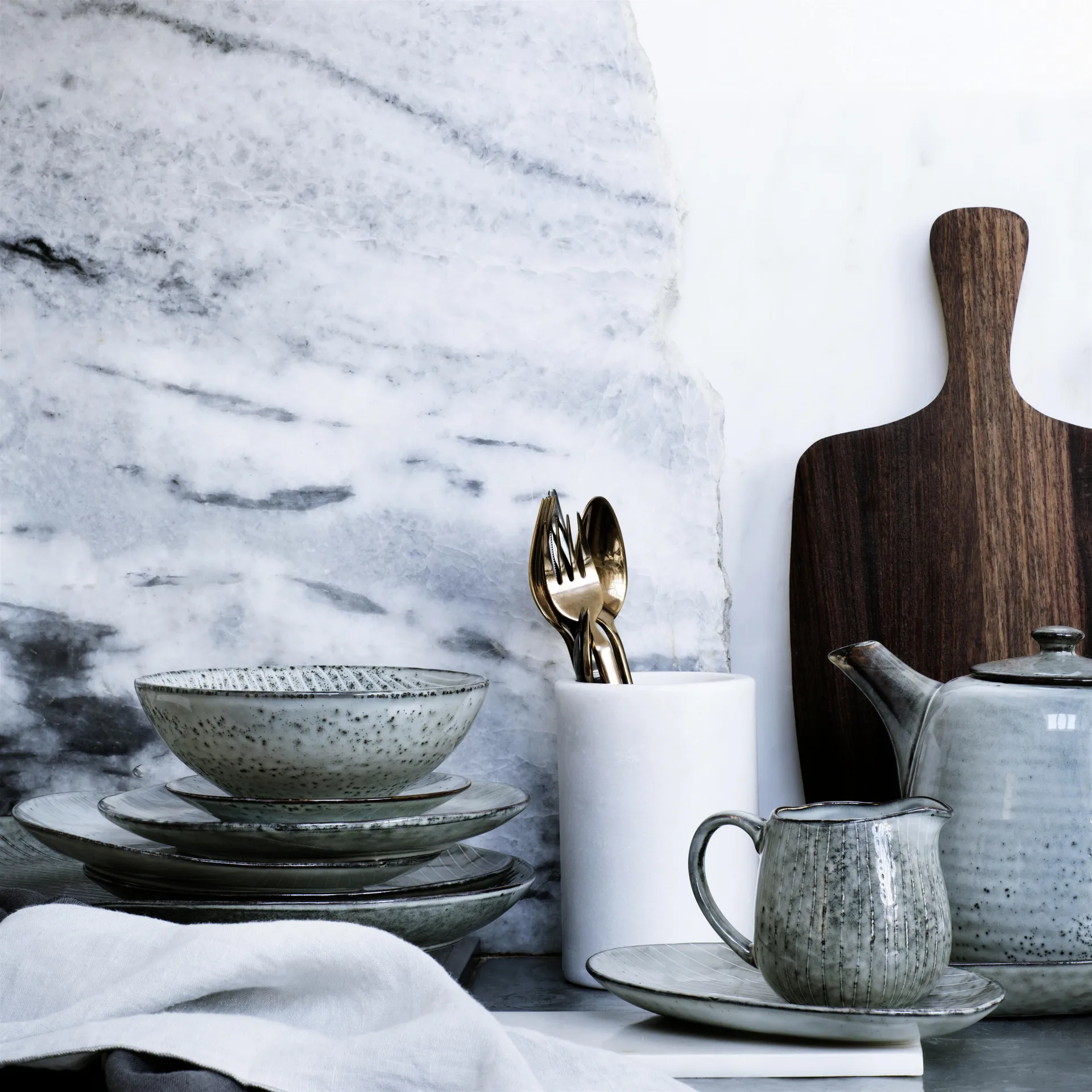 Nordic sea tallrik 4-pack Ø 20 cm,  Broste Copenhagen