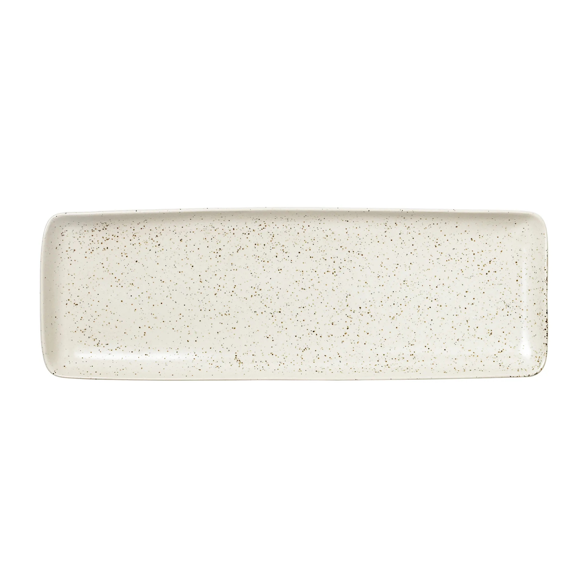 Nordic Vanilla ορθογώνιο πιατάκι 12,5x35 cm, Κρεμ με κόκκους Broste Copenhagen