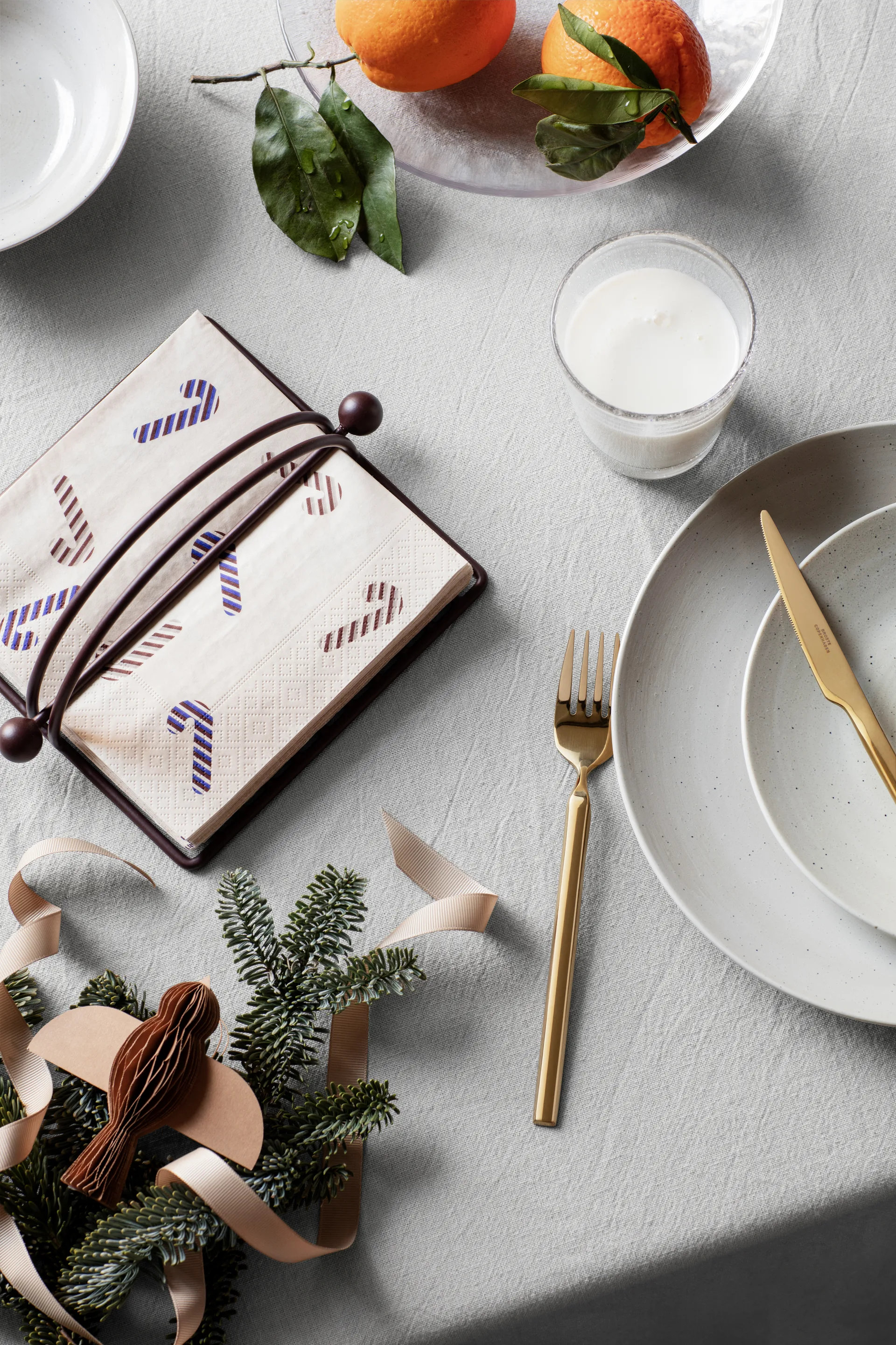 Nordic Vanilla πιάτο Ø 26 cm, Κρεμ με κόκκους Broste Copenhagen