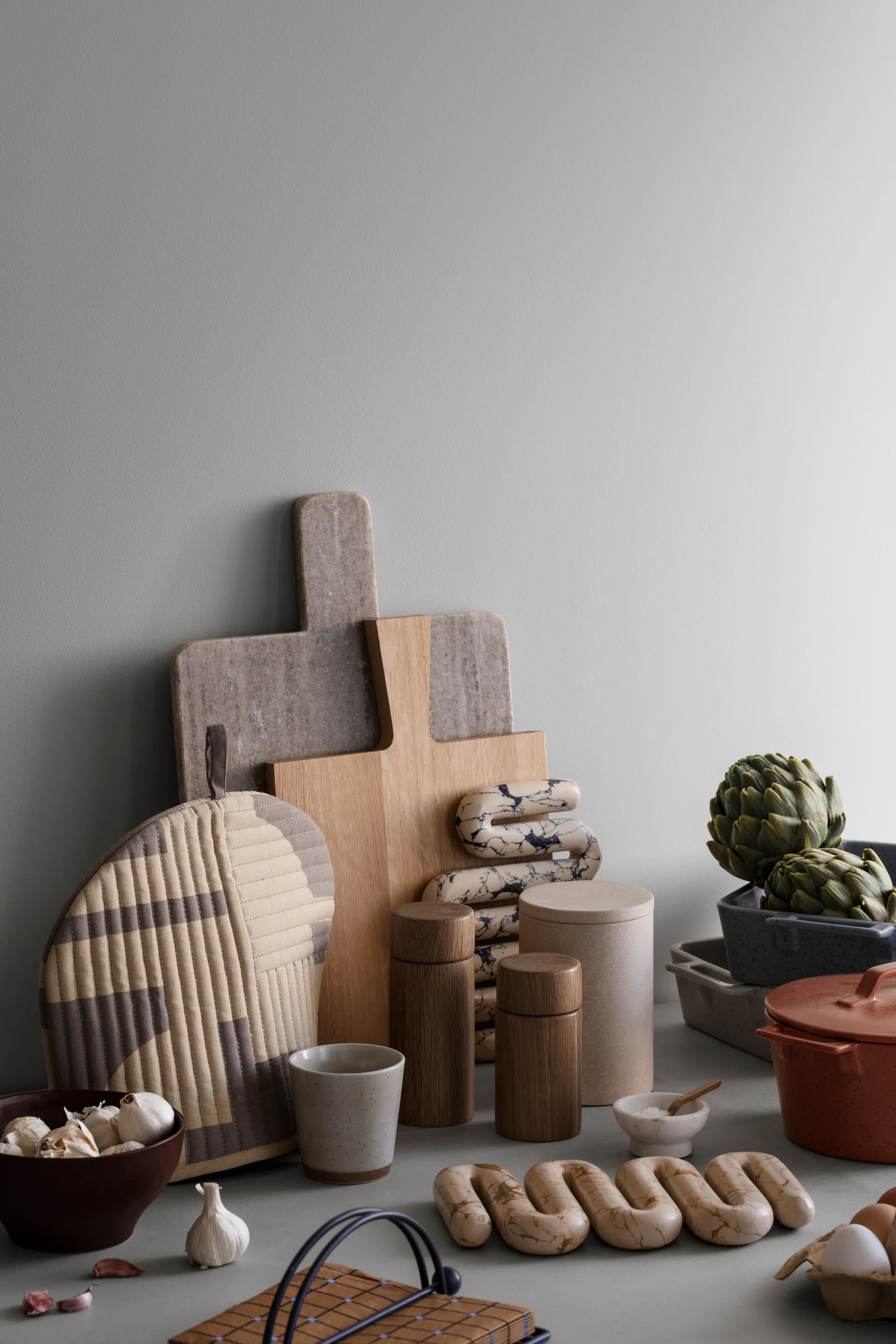 Orla τρίποδο 14x25 cm, Λευκό-καστανοκίτρινο Broste Copenhagen