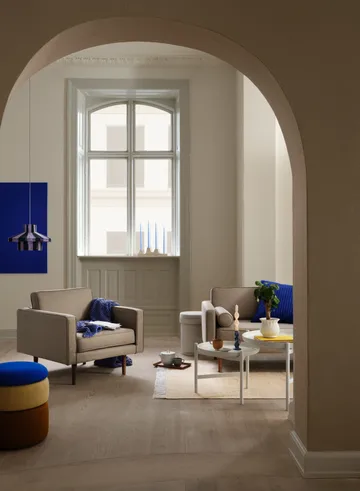 Pond μαξιλάρι δαπέδου 42 cm - Μπλε-άμμος-οχρα - Broste Copenhagen