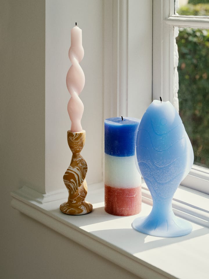 Rainbow τετράγωνο κερί Ø 17 cm, Blue lagoon Broste Copenhagen