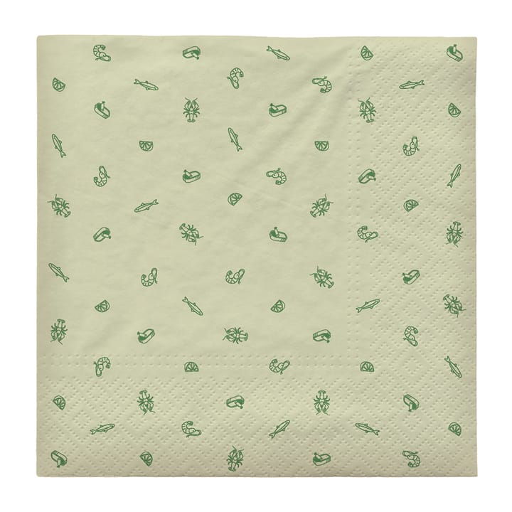 Sea χαρτοπετσέτα 33x33 εκ 20-pack - Jelly green - Broste Copenhagen