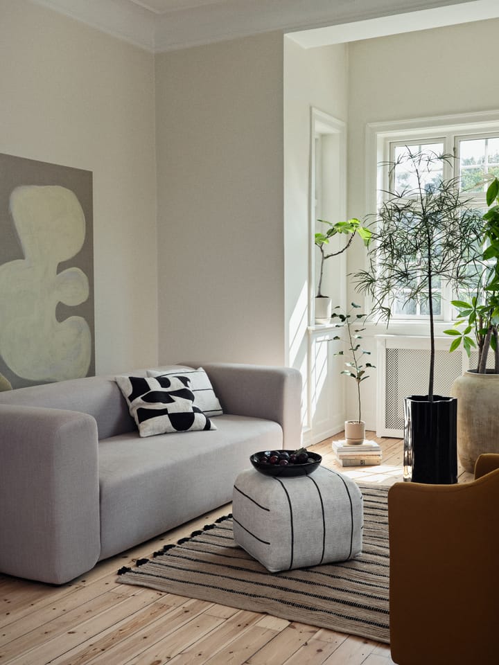 Πουφ Sigrid 50x50 cm, Light beige-black Broste Copenhagen