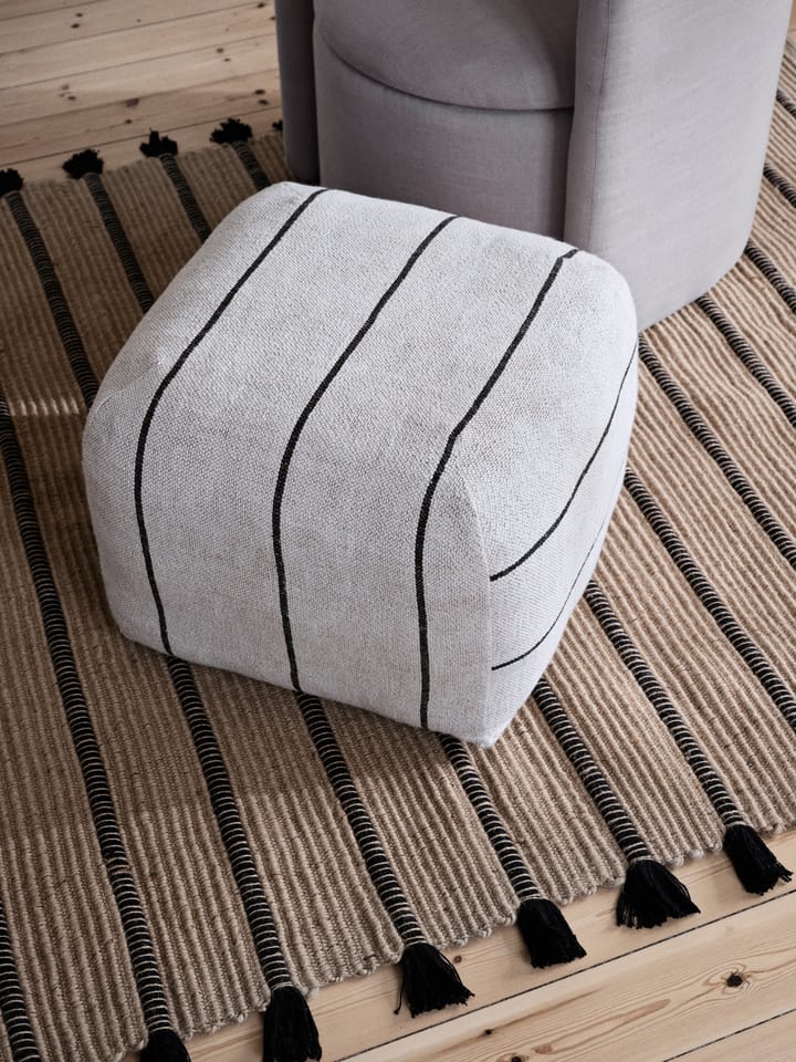 Πουφ Sigrid 50x50 cm, Light beige-black Broste Copenhagen