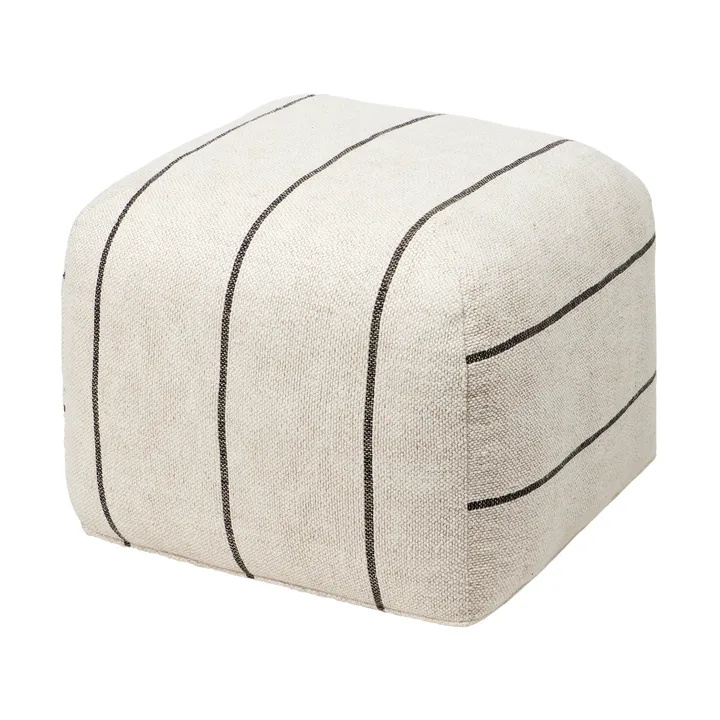 Πουφ Sigrid - Light beige-black, 50x50 cm - Broste Copenhagen
