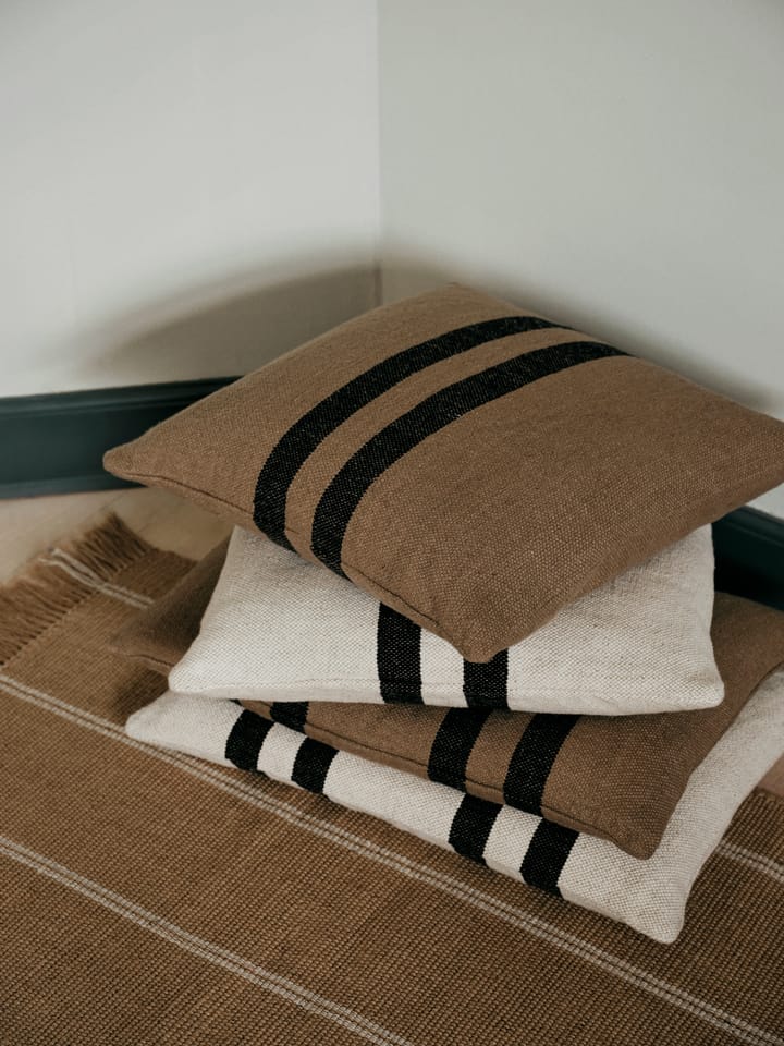 Sigrun μαξιλαροθήκη, Brown kelp-black, 40x60 cm Broste Copenhagen