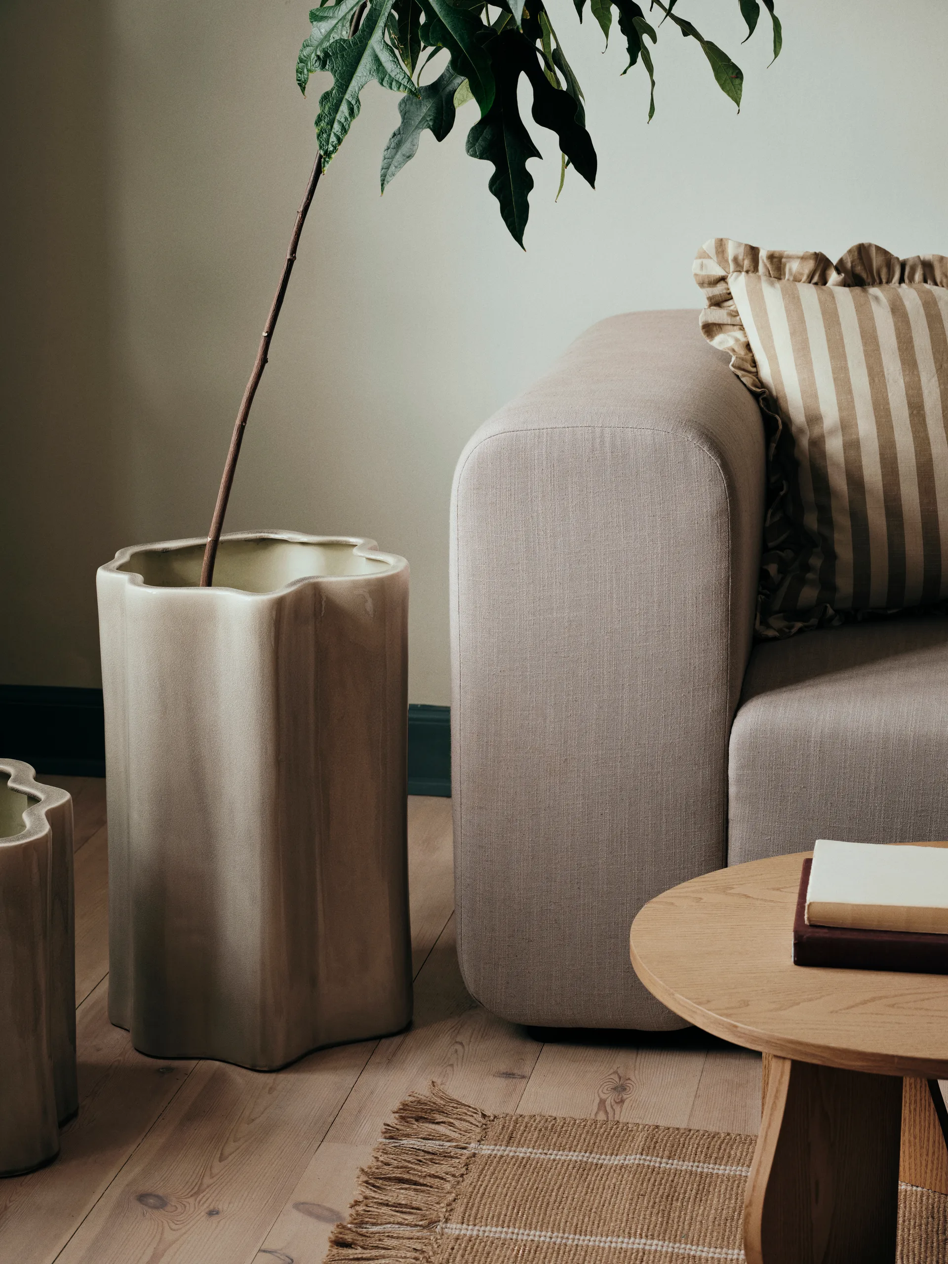 Sonja γλάστρα H:55 εκ., Rainy Day Grey Broste Copenhagen