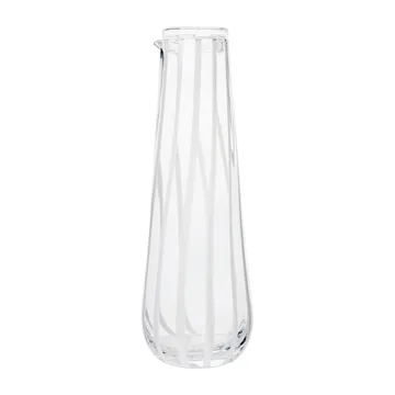Stripe καράφα με καπάκι 0.8 l - Clear-white stripes - Broste Copenhagen